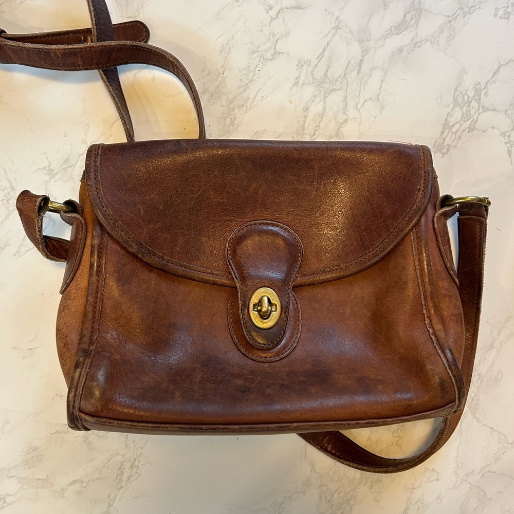 Coach Rich Brown Leather Crossbody Bag